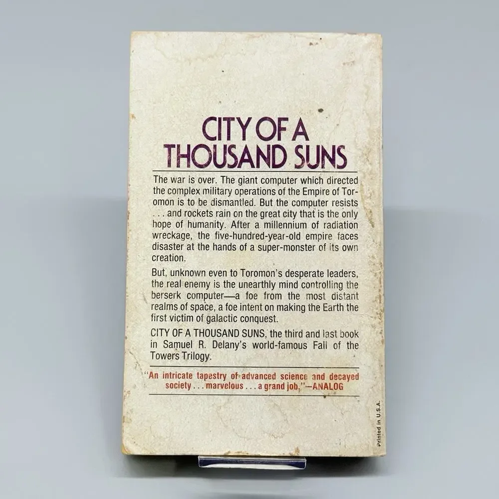 City of a Thousand Suns Samuel R Delaney Ace Book Sci Fi Fall of the Towers 1966